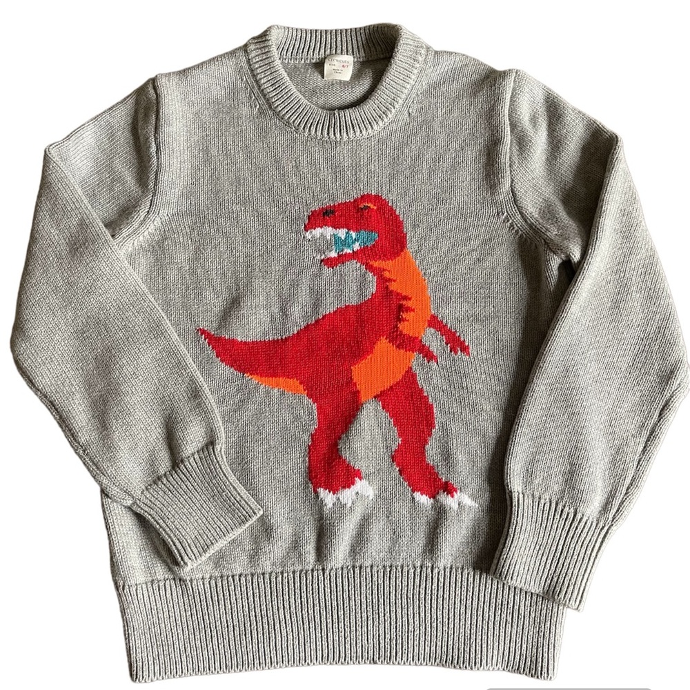 J. Crew Crewcuts Dinosaur sweater - 6/7